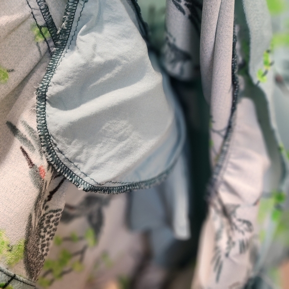 ESSENTIEL Women's Casual Relaxed fit Blue Dress with Bird Print Fits M - Picture 12 of 14